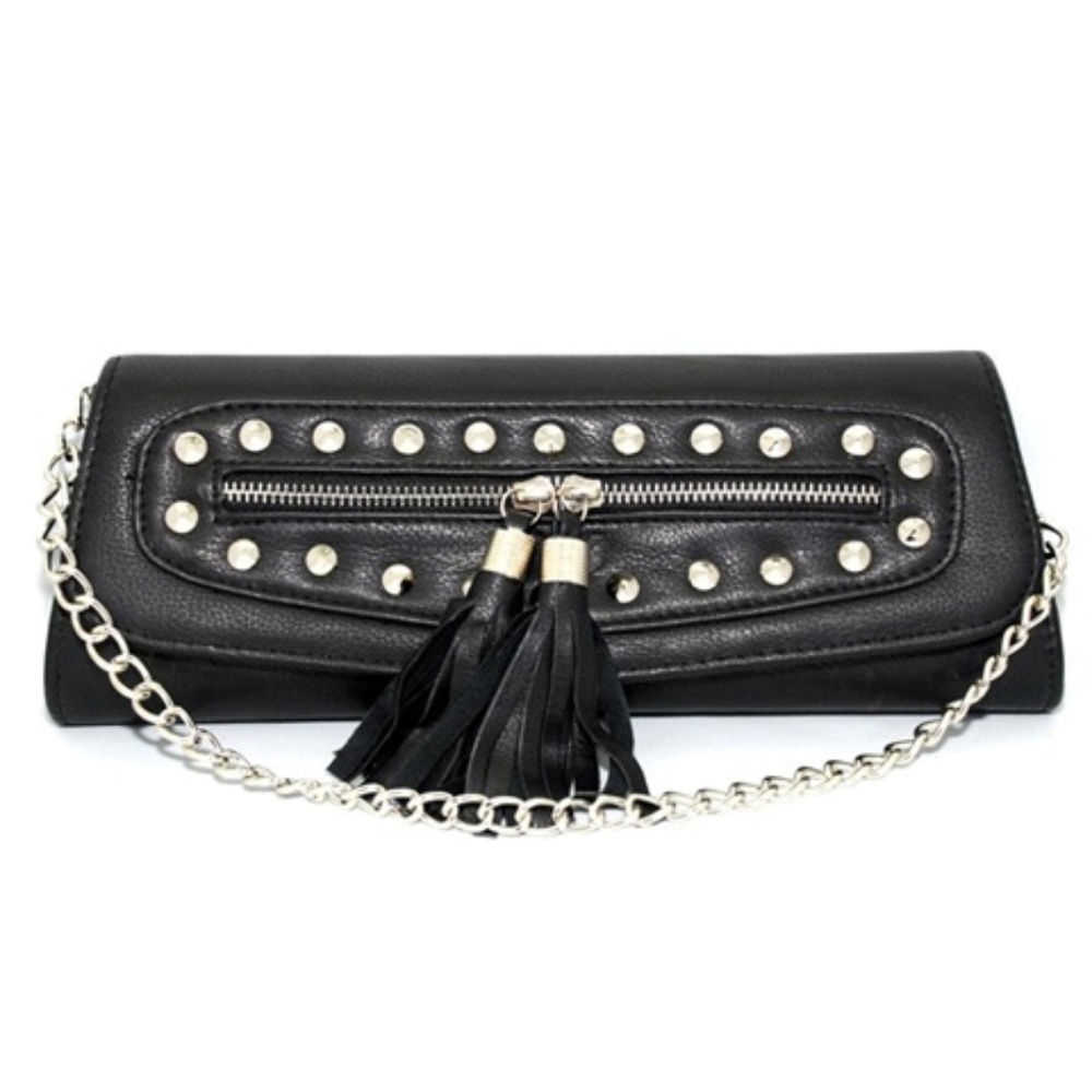 Zauron Black Studded Evening Clutch | Handbag | Purse